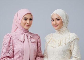 7 Inspirasi Gaun Pesta Muslimah Lengan Panjang Lace untuk Tampil Elegan