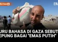 Putus Asa, Guru Bahasa di Gaza Sebut Tepung sebagai Emas Putih
