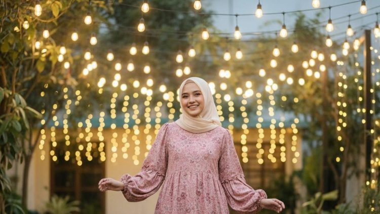 10 Model Gamis Batik Lengan Balon Warna Dusty Pink untuk Acara Keluarga yang Anggun