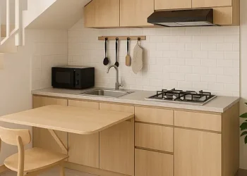 7 Desain Dapur Berkonsep Dekat Tangga untuk Inspirasi Interior 2025