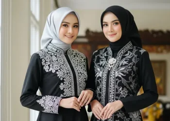 10 Model Gamis Batik Hitam Putih Simple dan Elegan Tren 2025 untuk Tampil Memukau