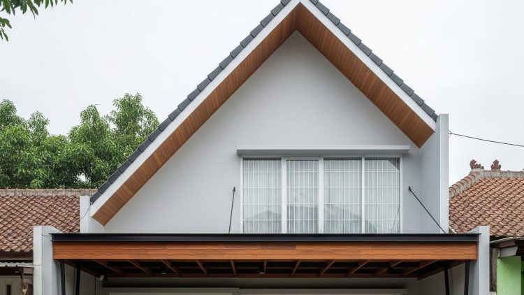9 Desain Rumah Tipe 45 Ekonomis dengan Atap Pelana di Perumahan Sempit dan Modern