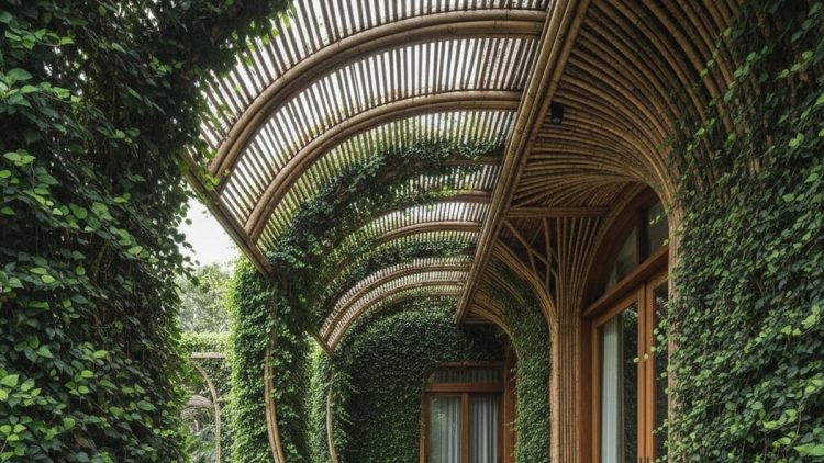 7 Desain Teras Bambu dengan Pagar Tanaman yang Sejuk Tren 2025 Solusi Hunian Alami