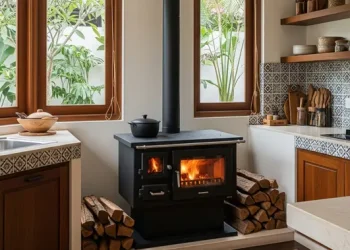 9 Desain Dapur dengan Tungku Kayu Bakar, Kombinasi Gaya Tradisional dan Modern