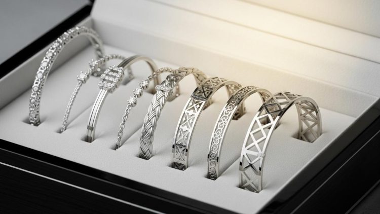 7 Desain Gelang Emas Putih Wanita Cantik dan Elegan yang Memikat Hati