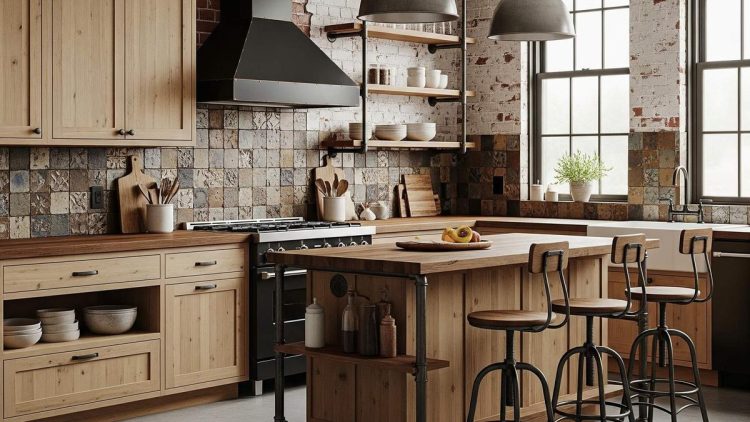 10 Desain Dapur Industrial Kombinasi Kayu dan Besi untuk Tampilan Kokoh dan Hangat