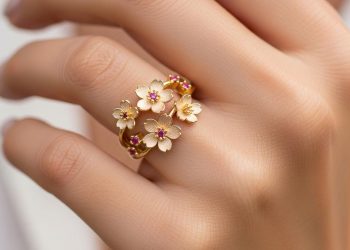 8 Model Cincin Emas Motif Bunga Anggun Penuh Makna Sedang Tren 2025