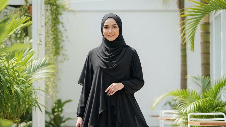9 Model Abaya Hitam Nyaman dan Elegan untuk Cuaca Panas
