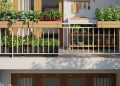 Desain Rumah Kecil dengan Taman di Balkon untuk Lahan Terbatas yang Menawan