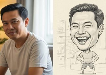 Buat Foto Karikatur Kepala Besar Badan Kecil yang Menggemaskan dengan Prompt Lengkap