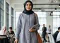 7 Model Gamis Kerja Nyaman Seharian Tetap Rapi dari Pagi hingga Pulang Kantor