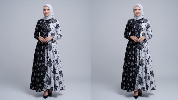 10 Model Gamis Kombinasi Hitam Putih Tampil Cantik untuk Penampilan Baru 2026