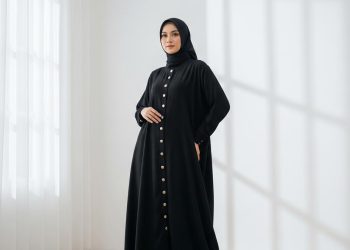 9 Model Gamis Hitam yang Simpel dan Berkelas Tanpa Terlihat Monoton