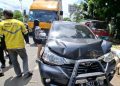 Kecelakaan Beruntun di Jalan Raya Bogor, Mobil Ringsek Terjepit Antara Truk