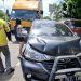 Kecelakaan Beruntun di Jalan Raya Bogor, Mobil Ringsek Terjepit Antara Truk
