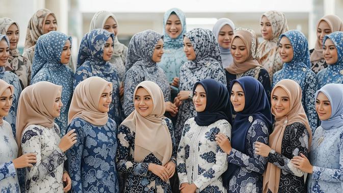 9 Gaya Gamis Batik untuk Perkumpulan Wanita, Kombinasi Sopan dan Modis