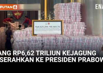 Uang Sitaan Rp6,62 Triliun dari Satgas PKH Kejagung Diterima oleh Presiden