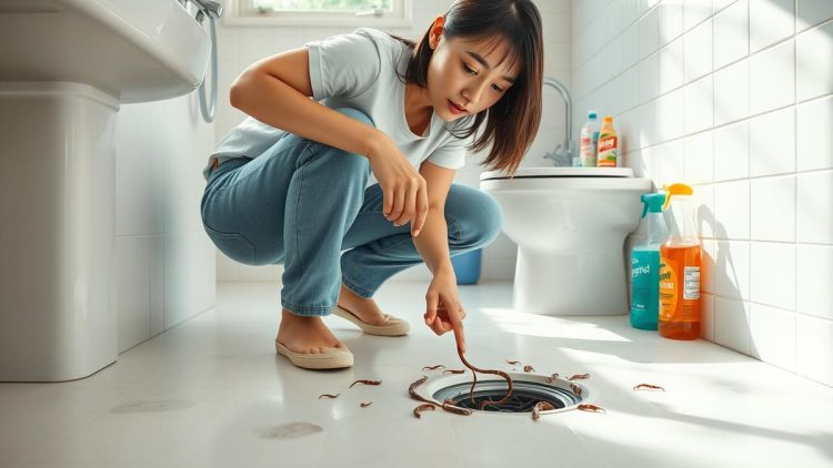 Mengatasi Cacing yang Muncul di Kamar Mandi