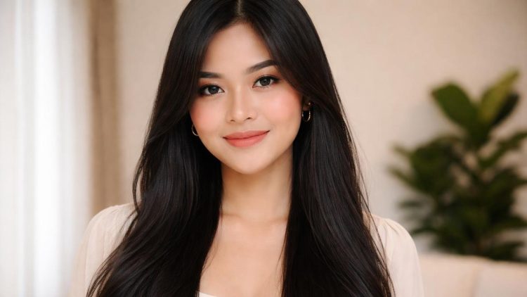 7 Gaya Rambut Panjang Lurus Wanita Wajah Bulat untuk Berbagai Acara