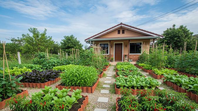 7 Ide Desain Rumah untuk Tanam Sayur di Lahan Sempit dan Ciptakan Kebun Produktif